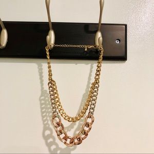 Short statement chain necklace.